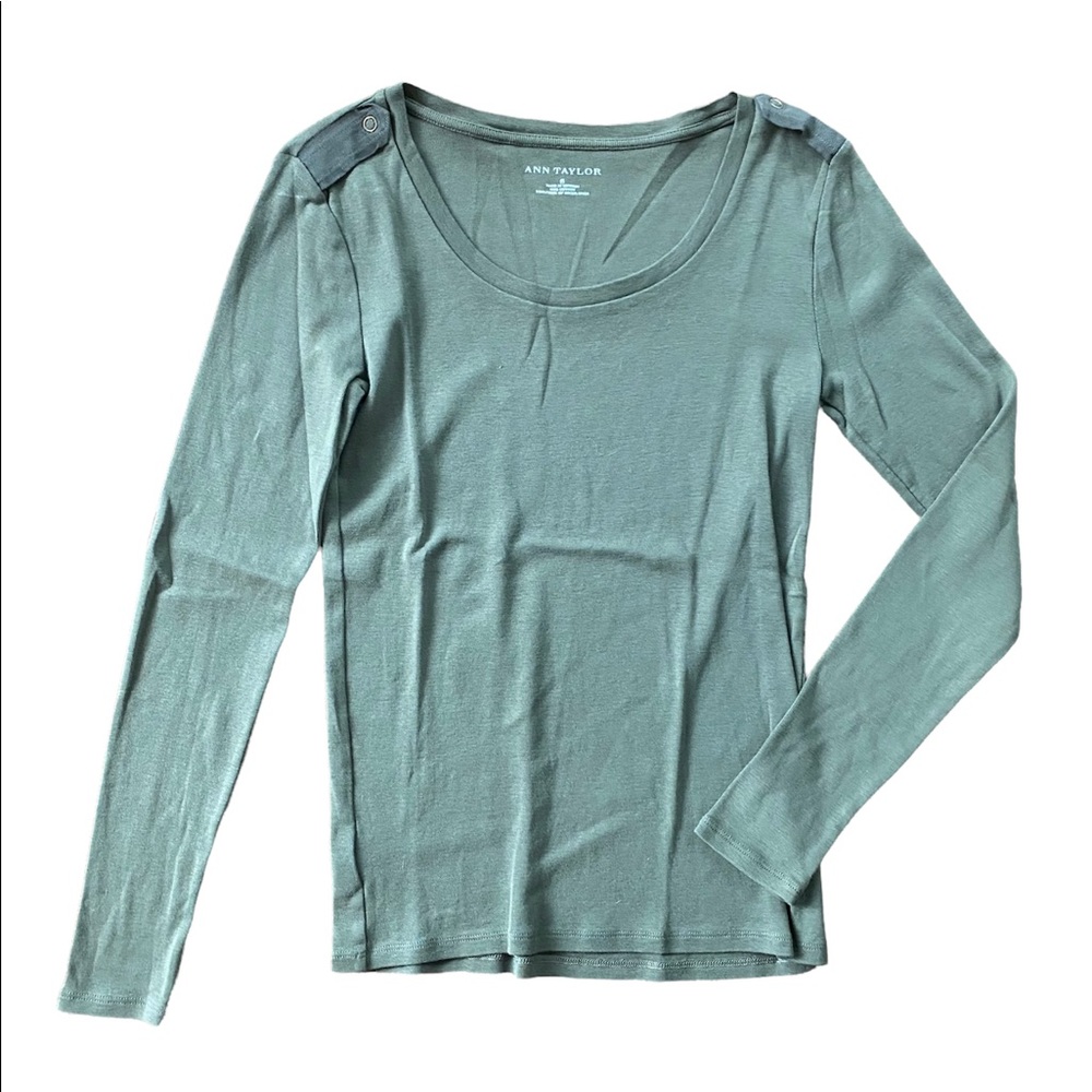 [Ann Taylor] Army Green Long Sleeve Top